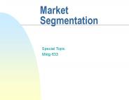 Market Segmentation