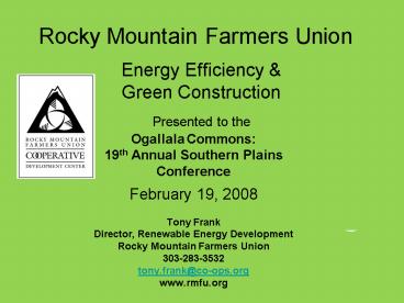 Rocky Mountain Farmers Union