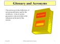 Glossary and Acronyms PowerPoint PPT Presentation
