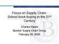 Focus on Supply Chain: School book buying in the 21st Century PowerPoint PPT Presentation