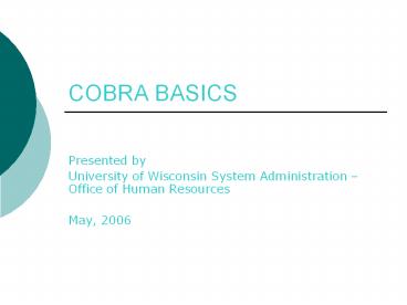 COBRA BASICS