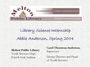 Library Science Internship