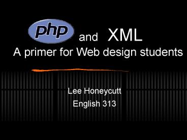 and  XML A primer for Web design students