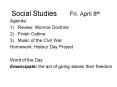 Social StudiesFri. April 8th PowerPoint PPT Presentation
