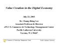 Value Creation in the Digital Economy PowerPoint PPT Presentation