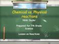 Chemical vs. Physical reactions PowerPoint PPT Presentation