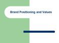 Brand Positioning and Values PowerPoint PPT Presentation
