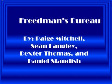 Freedmans Bureau