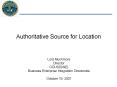 Authoritative Source for Location PowerPoint PPT Presentation