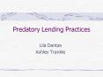 Predatory Lending Practices PowerPoint PPT Presentation