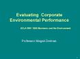 Evaluating Corporate Environmental Performance PowerPoint PPT Presentation