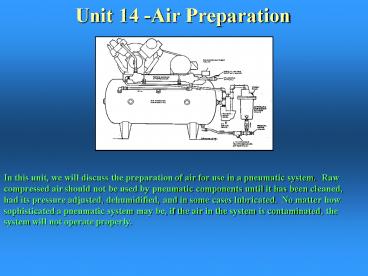 Unit 14 Air Preparation
