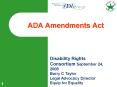 ADA Amendments Act PowerPoint PPT Presentation