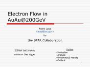 Electron Flow in AuAu200GeV