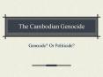 The Cambodian Genocide PowerPoint PPT Presentation