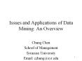 Issues and Applications of Data Mining: An Overview PowerPoint PPT Presentation