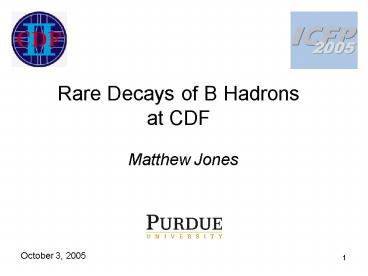 Rare Decays of B Hadrons at CDF
