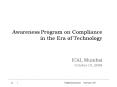 Awareness Program on Compliance in the Era of Technology PowerPoint PPT Presentation
