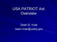 USA PATRIOT Act Overview PowerPoint PPT Presentation