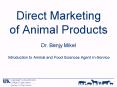 Direct Marketing of Animal Products PowerPoint PPT Presentation