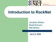 Introduction to RockNet
