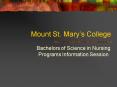 Mount St. Marys College PowerPoint PPT Presentation