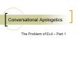 Conversational Apologetics PowerPoint PPT Presentation
