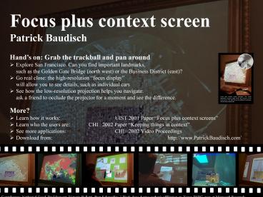 Focus plus context screens Poster