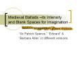 Medieval Ballads  PowerPoint PPT Presentation