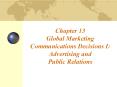Chapter 13 Global Marketing Communications Decisions I: Advertising and Public Relations PowerPoint PPT Presentation