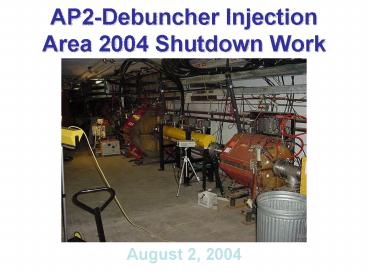 AP2Debuncher Injection Area 2004 Shutdown Work