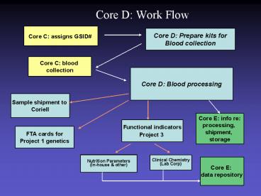 Core D: Work Flow