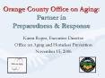 Orange County Office on Aging: Partner in Preparedness PowerPoint PPT Presentation