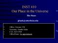 Integrative Studies 410 Our Place in the Universe PowerPoint PPT Presentation