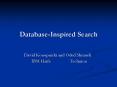 DatabaseInspired Search PowerPoint PPT Presentation