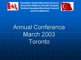Annual Conference March 2003 Toronto PowerPoint PPT Presentation