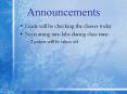 Announcements PowerPoint PPT Presentation
