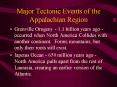 Major Tectonic Events of the Appalachian Region PowerPoint PPT Presentation