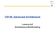 CS136, Advanced Architecture