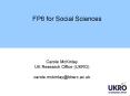 FP6 for Social Sciences PowerPoint PPT Presentation