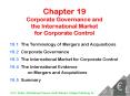 Chapter 19 Corporate Governance and the International Market for Corporate Control PowerPoint PPT Presentation