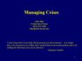 Managing Crises PowerPoint PPT Presentation