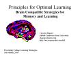 Principles for Optimal Learning Brain Compatible Strategies for Memory and Learning PowerPoint PPT Presentation