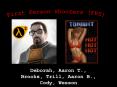 Deborah, Aaron T., Brooks, Trill, Aaron B., Cody, Wesson PowerPoint PPT Presentation