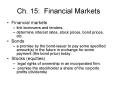 Ch. 15: Financial Markets PowerPoint PPT Presentation