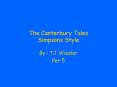 The Canterbury Tales Simpsons Style PowerPoint PPT Presentation
