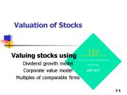 Valuation of Stocks