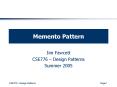 Memento Pattern PowerPoint PPT Presentation