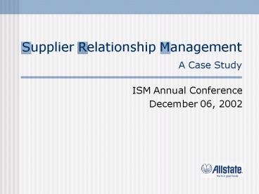 ISM Annual Conference