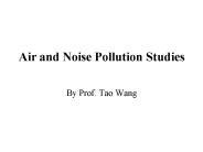 Air and Noise Pollution Studies